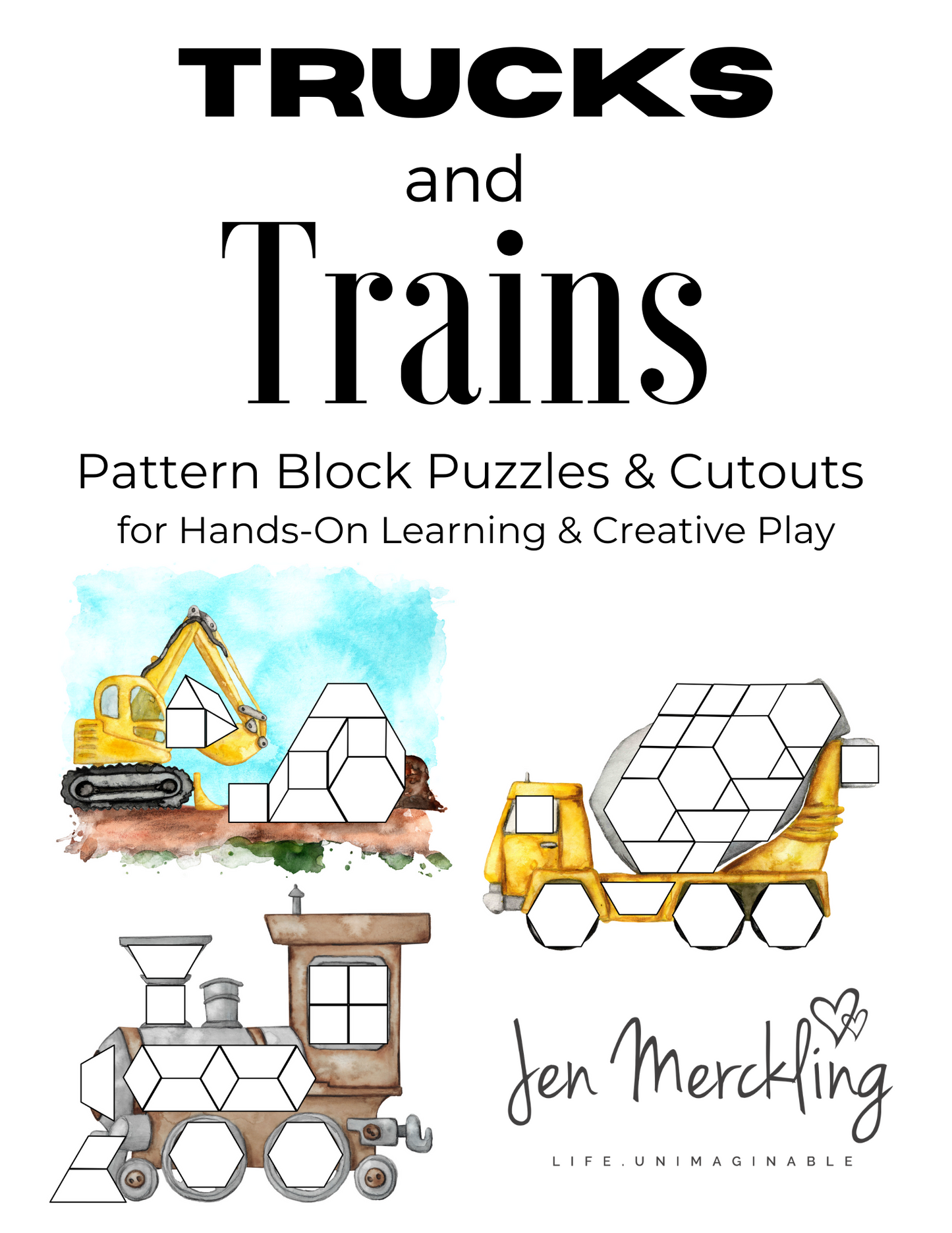 Pattern Block Math (Trucks & Trains)